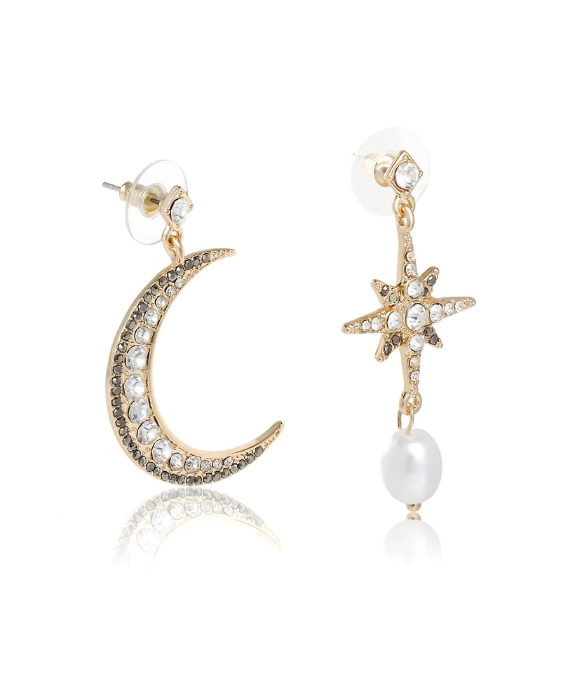 BCBGeneration Mismatched Moon & Star Earrings