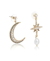 BCBGeneration Mismatched Moon & Star Earrings