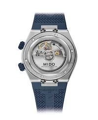 Mido Unisex Multifort 8 Blue Rubber Swiss Automatic Watch, 40mm