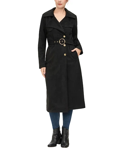 Kimi + Kai Women's Natalia Faux Suede Trench Coat