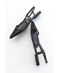 Prologue Shoes Brace Blue Mesh Flat Sandal (Women)