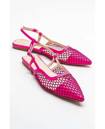 Prologue Shoes Brace Blue Mesh Flat Sandal (Women)