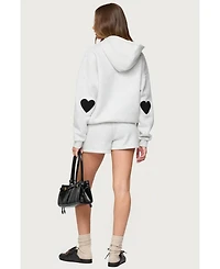 Edikted Womens Big Love Hoodie