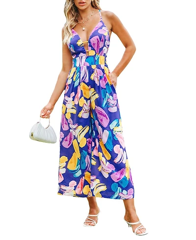 Cupshe Women's Floral Print Jumpsuit