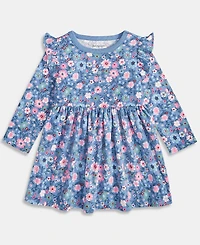 First Impressions Baby Girls Long Sleeve Floral Print Dress