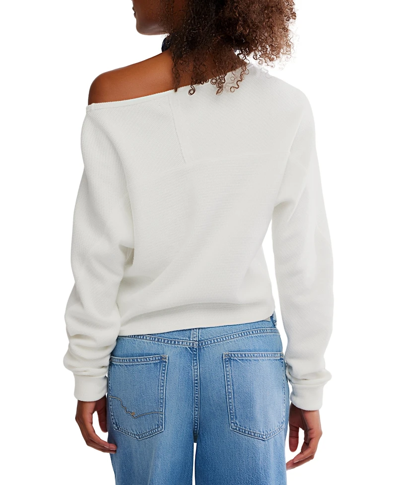 Free People Women's Jess Asymmetric Long Sleeve Top