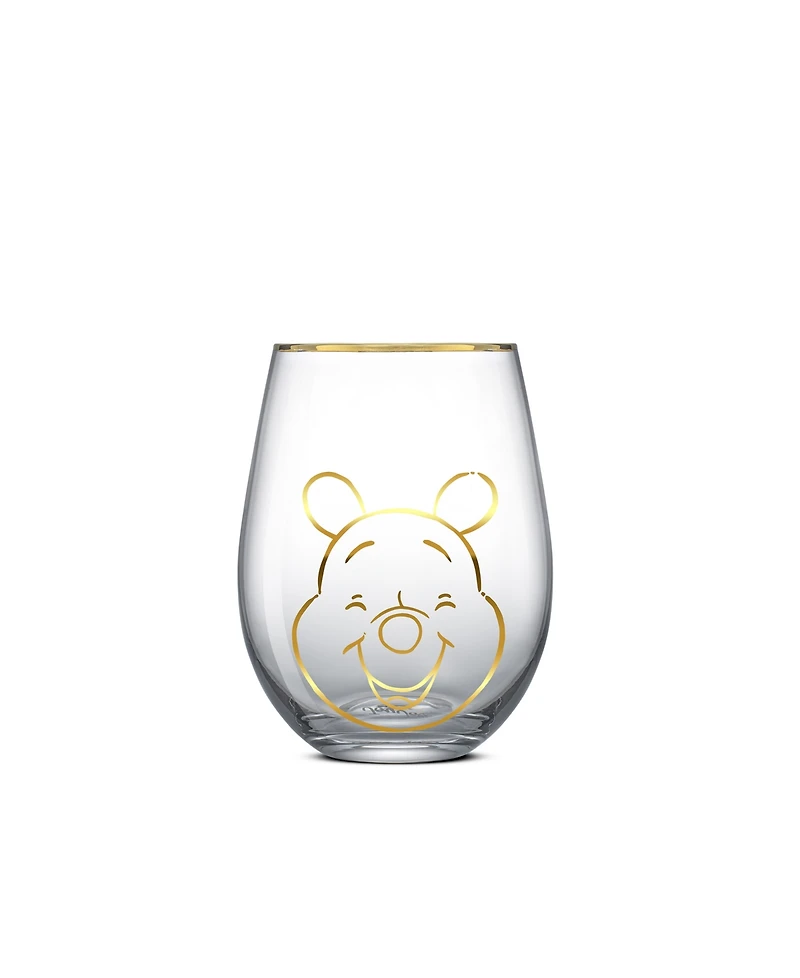 JoyJolt Pooh Spirits Hero Faces Stemless Drinking Glasses, Set of 4