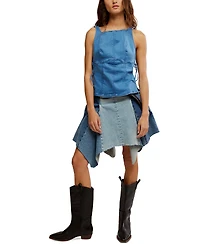 Free People Women's Not My Fault Sleeveless Denim Top