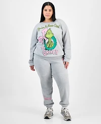 Love Tribe Trendy Plus Grinch Wreath Graphic Sweatshirt