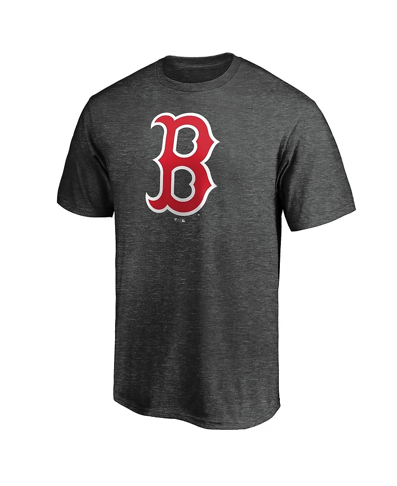 Fanatics Mto Label Men's Heather Charcoal Boston Red Sox Logo T-Shirt