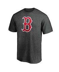 Fanatics Mto Label Men's Heather Charcoal Boston Red Sox Logo T-Shirt