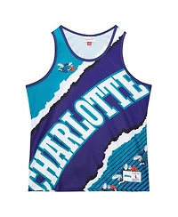 Mitchell & Ness Men's Purple Charlotte Hornets Jumbotron 2.0 Sublimated Tank Top