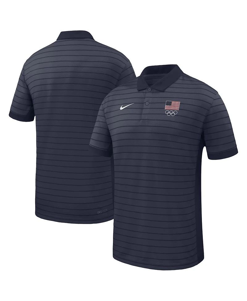 Nike Men's Navy Team Usa Victory Stripe Polo Shirt