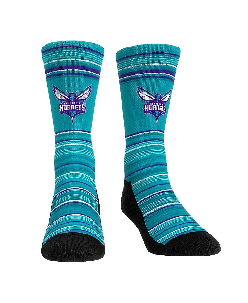 Rock 'Em Men's Charlotte Hornets Primary Crew Socks and Boxer Briefs Combo Pack