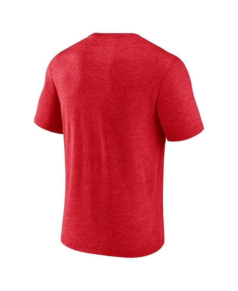 Fanatics Men's Heather Red Team Usa Bold Stripes T-Shirt