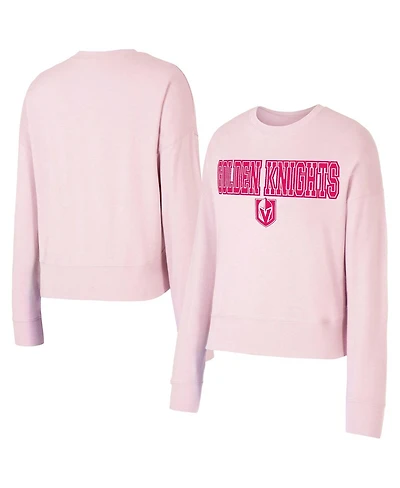Concepts Sport Women's Pink Vegas Golden Knights Tonal Pullover Sweatshirt