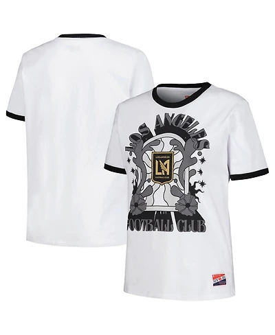5th & Ocean Women's by New Era White Lafc Throwback Ringer T-Shirt