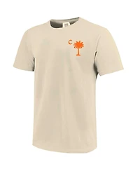Image One Men's Cream Clemson Tigers Palmetto C Baseball T-Shirt