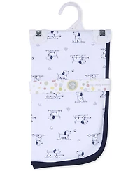 Little Me Baby Boys Puppy Toile Print Cotton Blanket