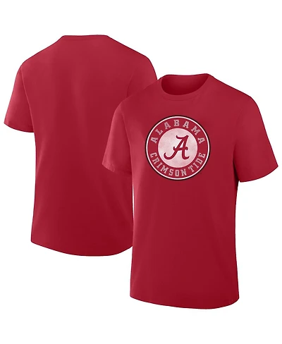 Fanatics Men's Crimson Alabama Tide Big Tall Distressed Logo T-Shirt