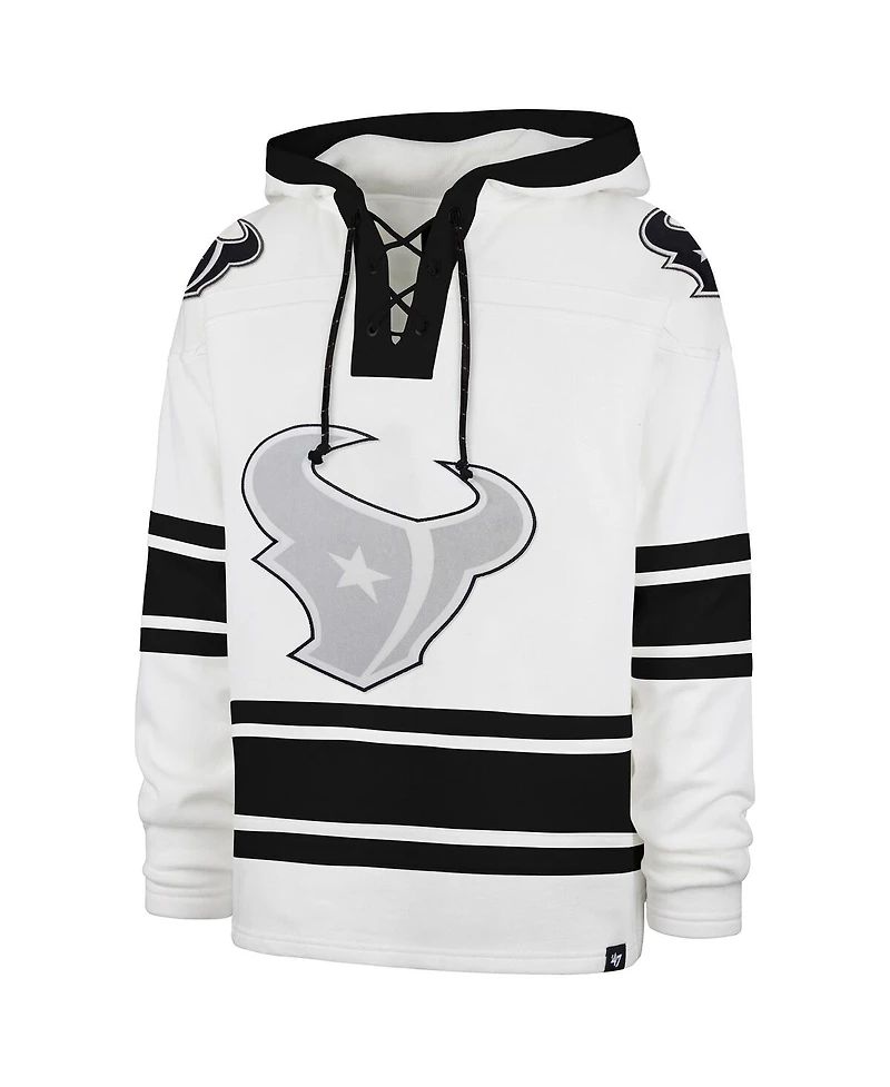 '47 Brand Men's White Houston Texans After Image Superior Lacer with Hood