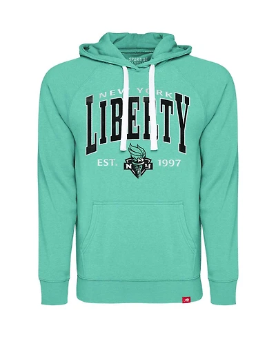 Sportiqe Men's and Women's Mint New York Liberty Olsen Raglan Tri-Blend Pullover Hoodie