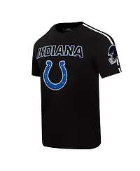 Pro Standard Men's and Women's Black Indianapolis Colts Indiana Nights Shoulder Stripe T-Shirt
