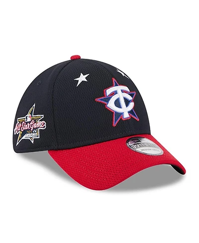 New Era Men's Navy/Red Minnesota Twins 2025 Mlb All-Star Game Workout 39THIRTY Flex Hat