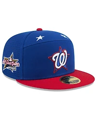 New Era Men's Blue/Red Washington Nationals 2025 Mlb All-Star Game Workout Side Patch 59FIFTY Fitted Hat