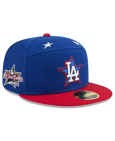 New Era Men's Blue/Red Los Angeles Dodgers 2025 Mlb All-Star Game Workout Side Patch 59FIFTY Fitted Hat
