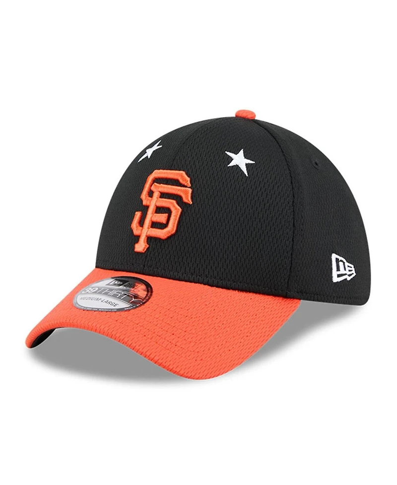 New Era Men's Black/Orange San Francisco Giants 2025 Mlb All-Star Game 39THIRTY Flex Hat