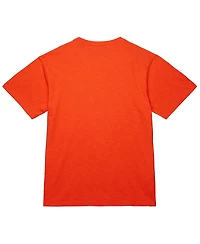 Mitchell & Ness Men's and Women's Orange New York Knicks Hardwood Classics Mvp Logo T-Shirt