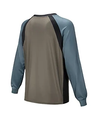 Section 119 Men's and Women's Brown the Allman Brothers Band Wordmark Raglan Long Sleeve Swim Shirt