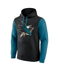 Fanatics Men's Black San Jose Sharks Team Pullover Hoodie