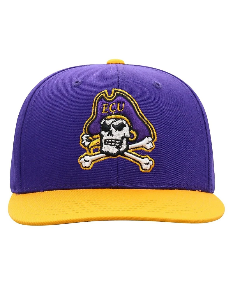 Top of the World Big Boys and Girls Purple Ecu Pirates Victory Maverick Snapback Hat