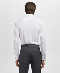 Mango Men's Slim-Fit Twill Fabric Dress Shirt