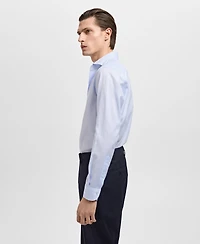 Mango Men's Slim-Fit Micro-Print Twill Dress Shirt