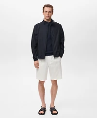 Mango Men's Cotton Bomber Jacket