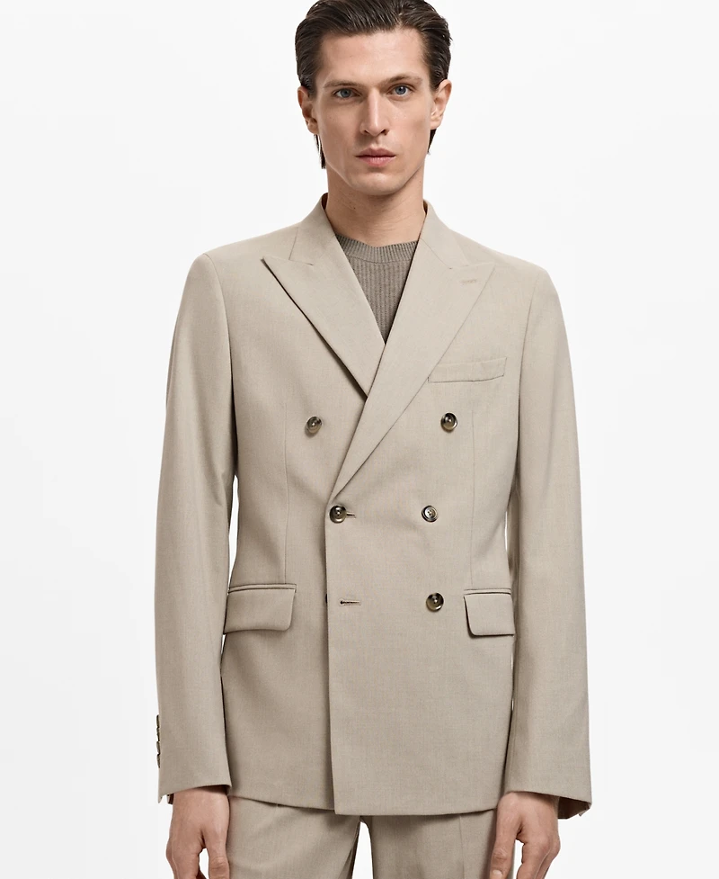 Mango Men's Monaco Double-Breasted Slim-Fit Suit Blazer