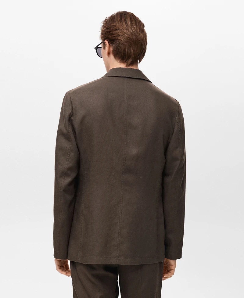 Mango Men's Slim-Fit Linen Suit Blazer