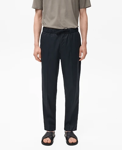 Mango Men's Lyocell Cotton Jogger Pants