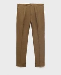 Mango Men's Salerno Linen Slim Fit Suit Pants
