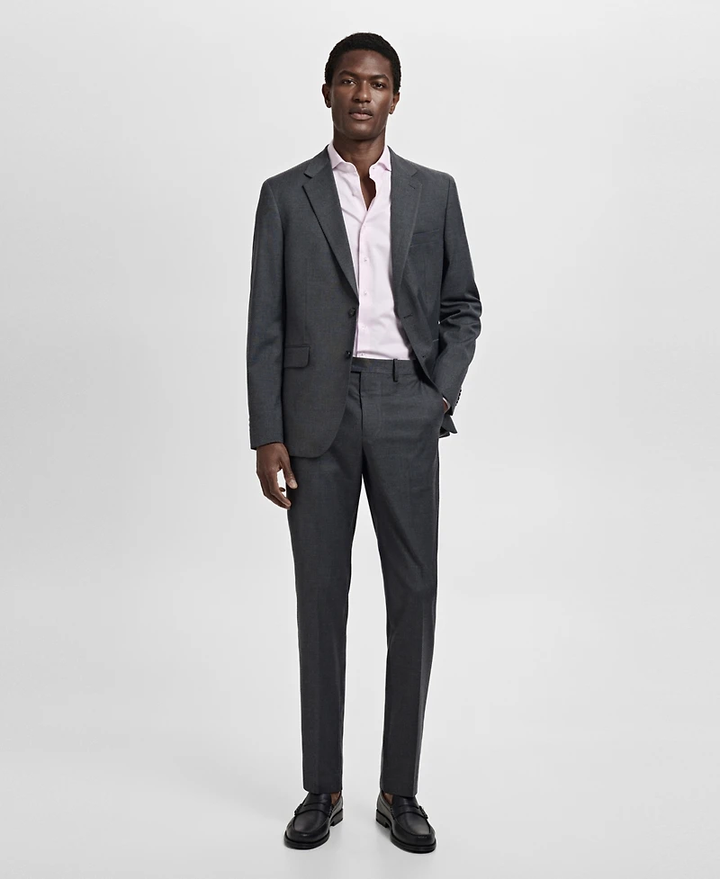 Mango Men's Cotton Slim-Fit Dress Shirt