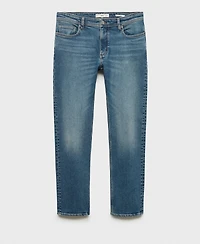 Mango Men's Jan Slim-Fit Faded Medium-Wash Jeans