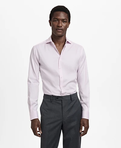 Mango Men's Cotton Slim-Fit Dress Shirt