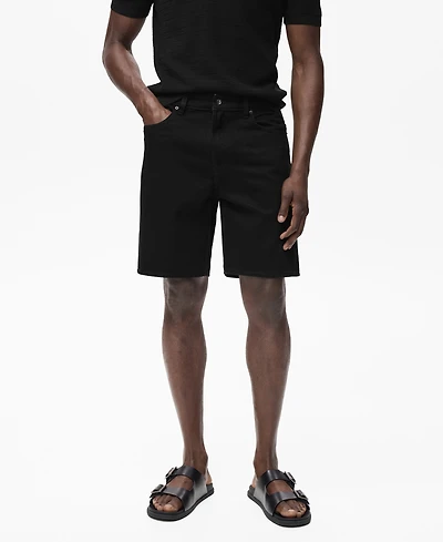 Mango Men's Regular-Fit 9" Denim Shorts