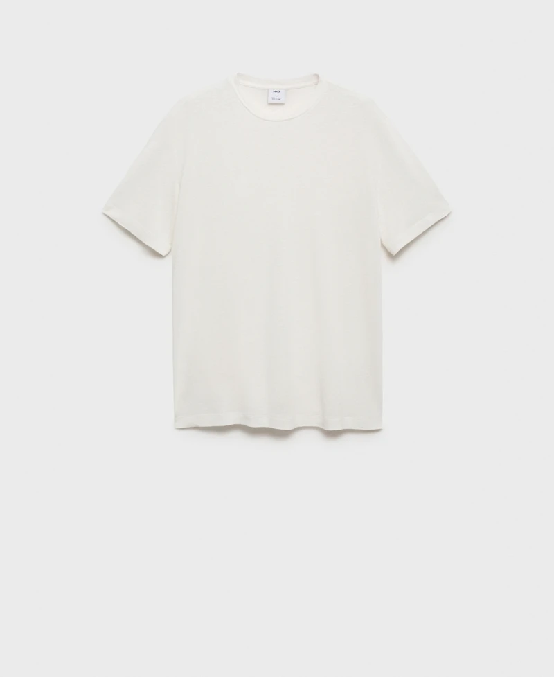 Mango Men's Linen Slim-Fit T-Shirt
