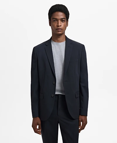 Mango Men's Stretch-Fabric Super Slim-Fit Suit Jacket