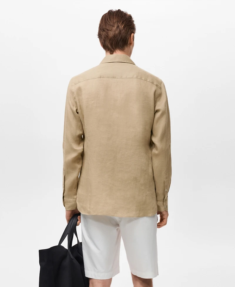 Mango Men's Linen Slim-Fit Shirt