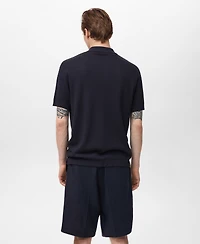 Mango Men's Rib-Knit Shirt